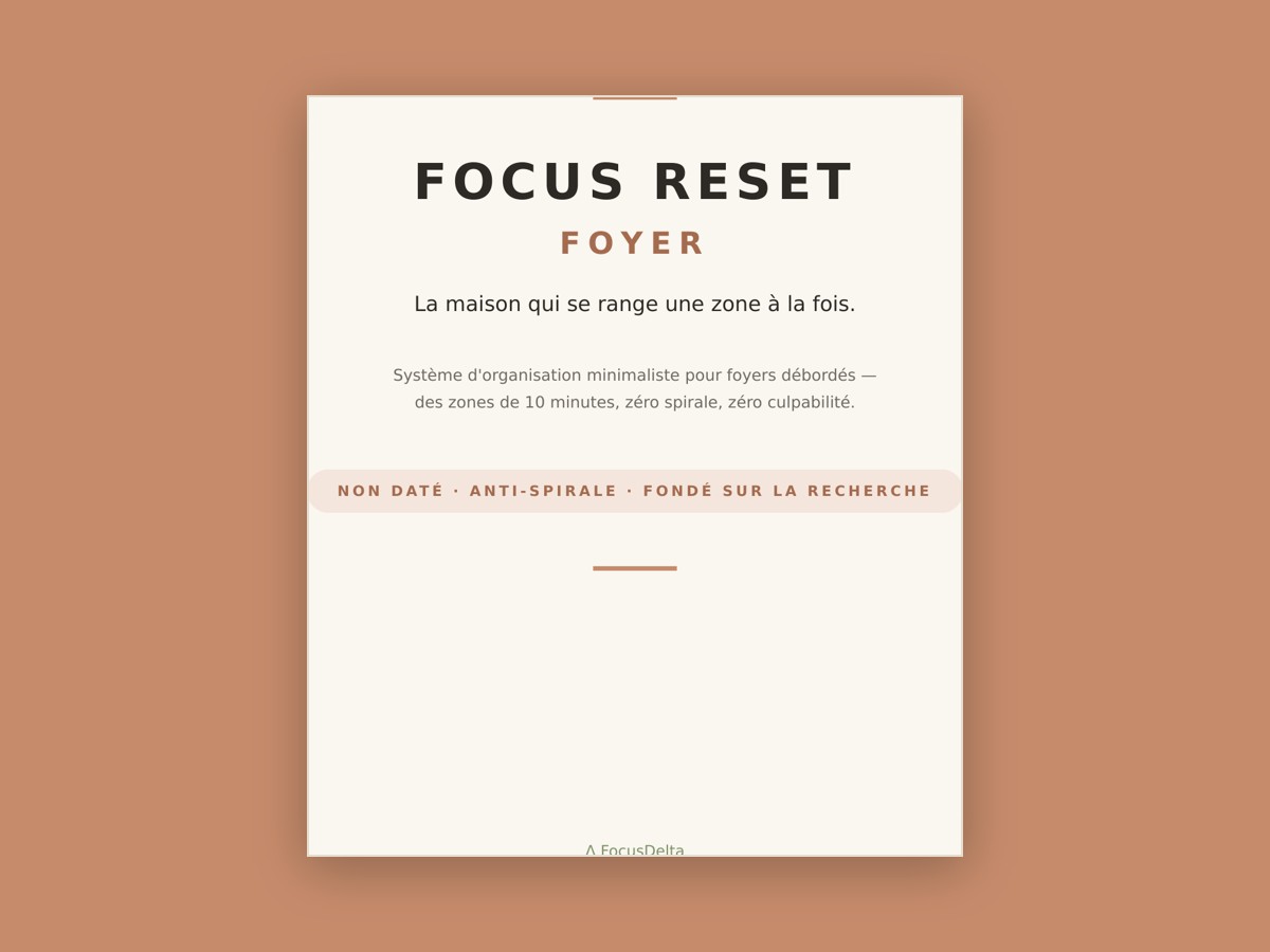 Couverture du kit Focus Reset Foyer